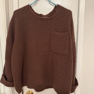 Cozy Brown Knit Sweater